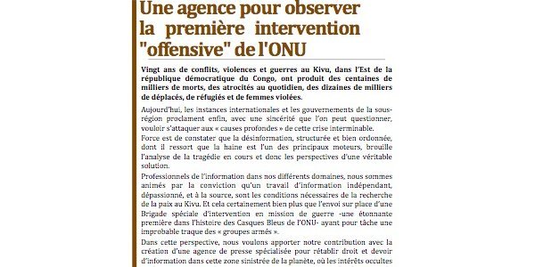 Image:Conférence de presse : Kivu - une agence pour observer la première intervention « offensive » de l'ONU